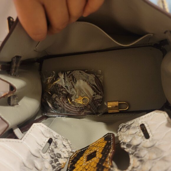 Tiffany & Fred | Snake Embossed Leather Satchel (Multi) 2500 - Picture 15 of 15